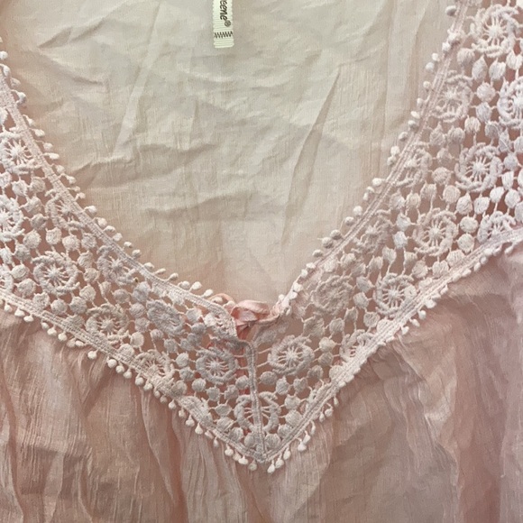 FINAL MARKDOWN Grand & Greene sheer peasant top xl - Picture 3 of 5